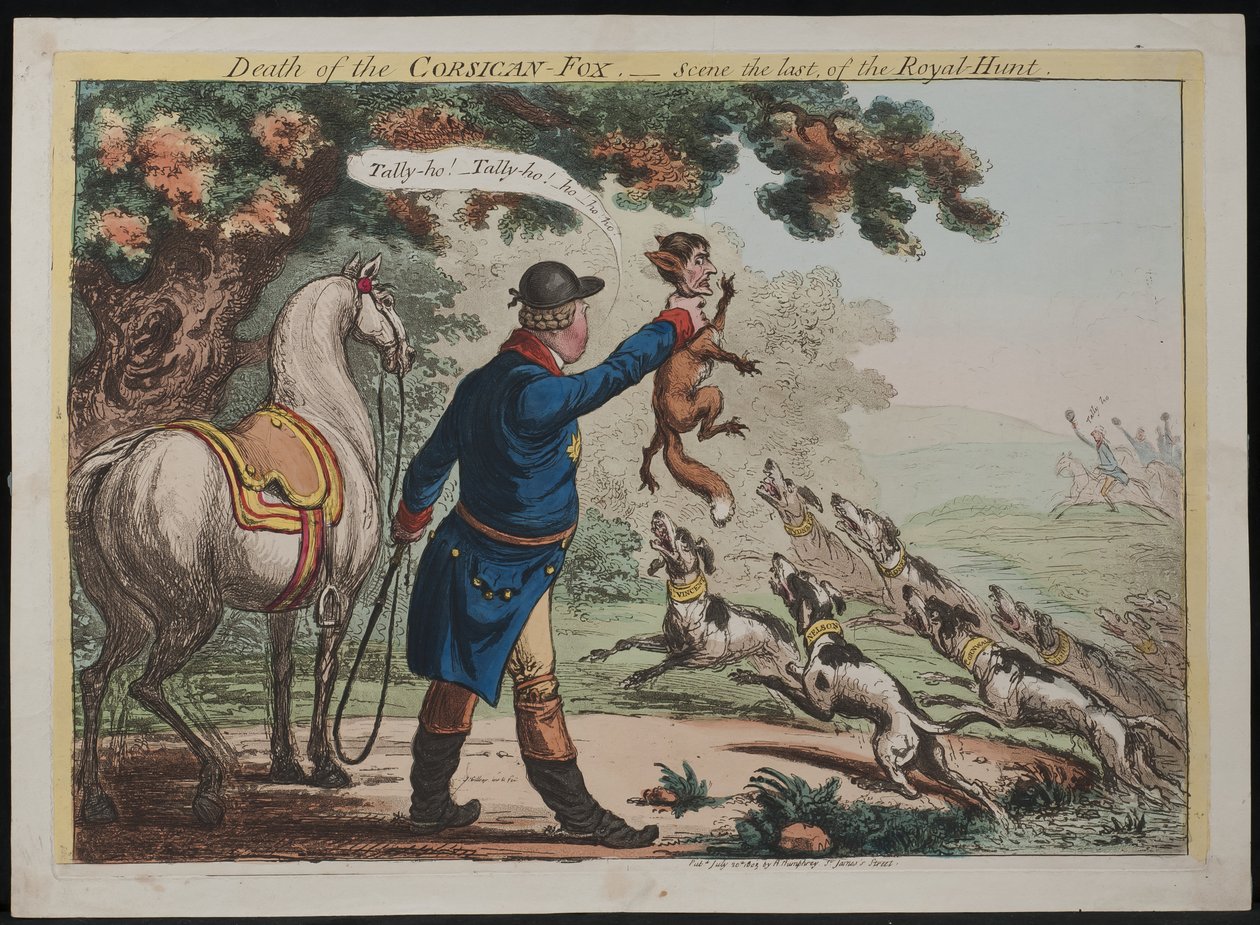 وفاة فوكس كورسيكان - المشهد الأخير من Royal-Hunt ، 1803 بواسطة جيمس جيلراي