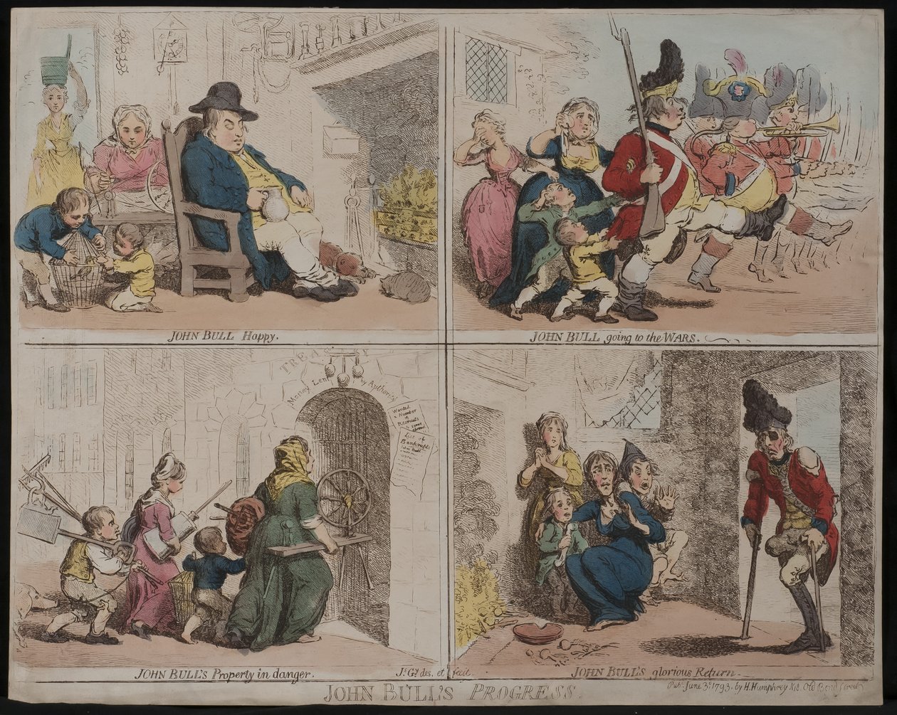 جون بولز بروجريس ، 1793 بواسطة جيمس جيلراي