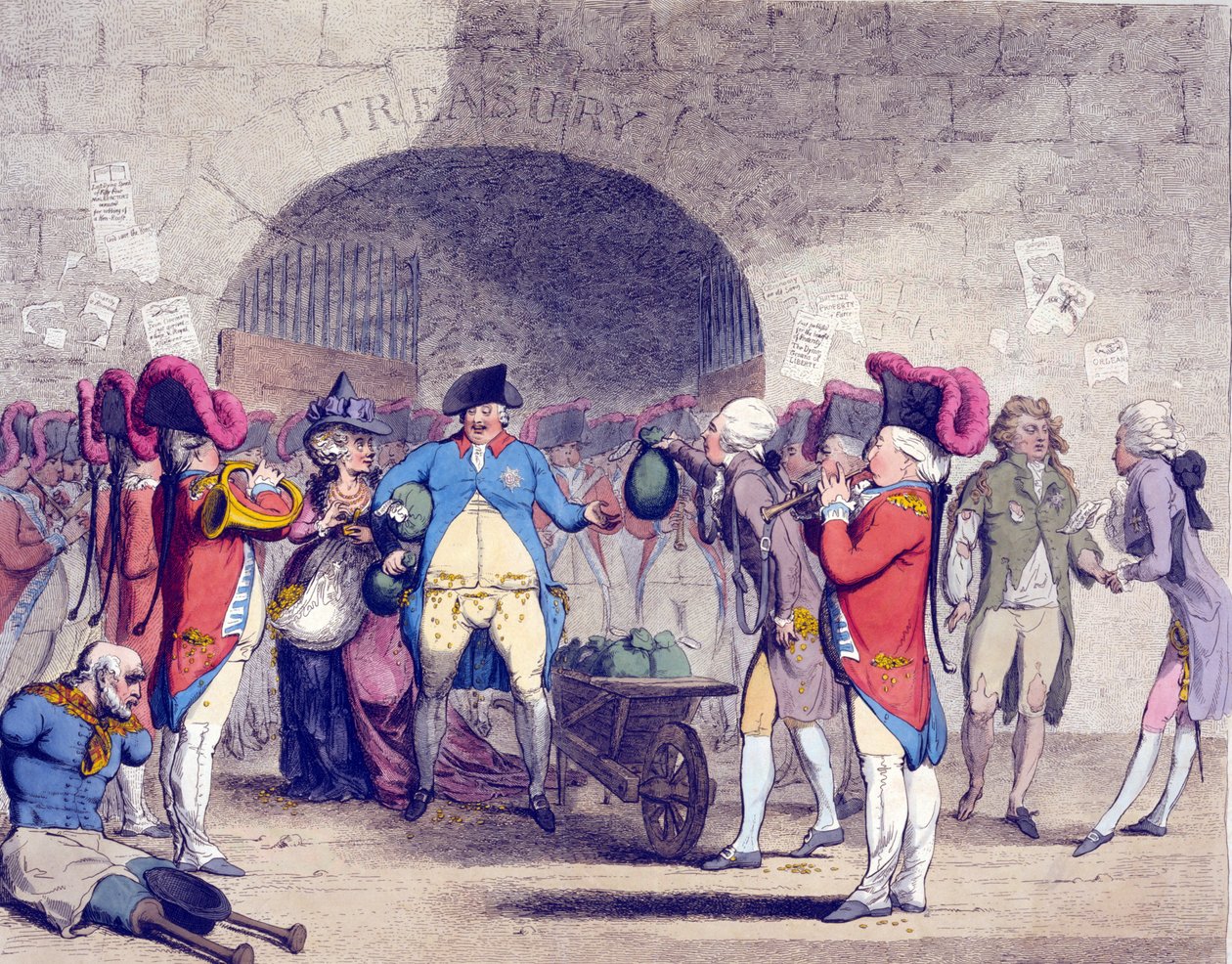 طريقة جديدة لدفع كاريكاتير الدين الوطني ، 1786 بواسطة جيمس جيلراي