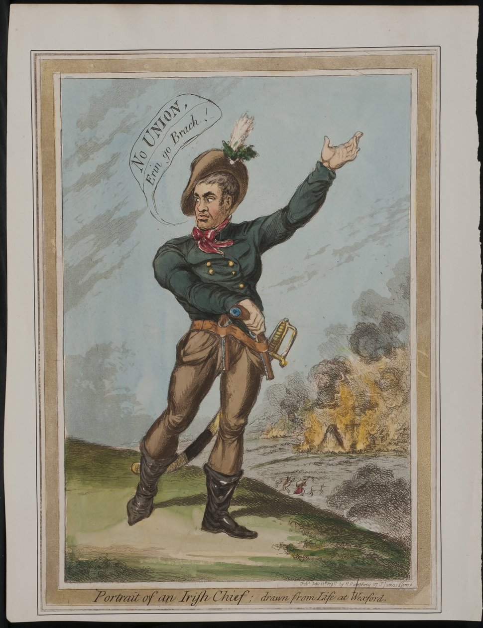 صورة لرئيس إيرلندي: مستمدة من الحياة في ويكسفورد ، 1798 بواسطة جيمس جيلراي