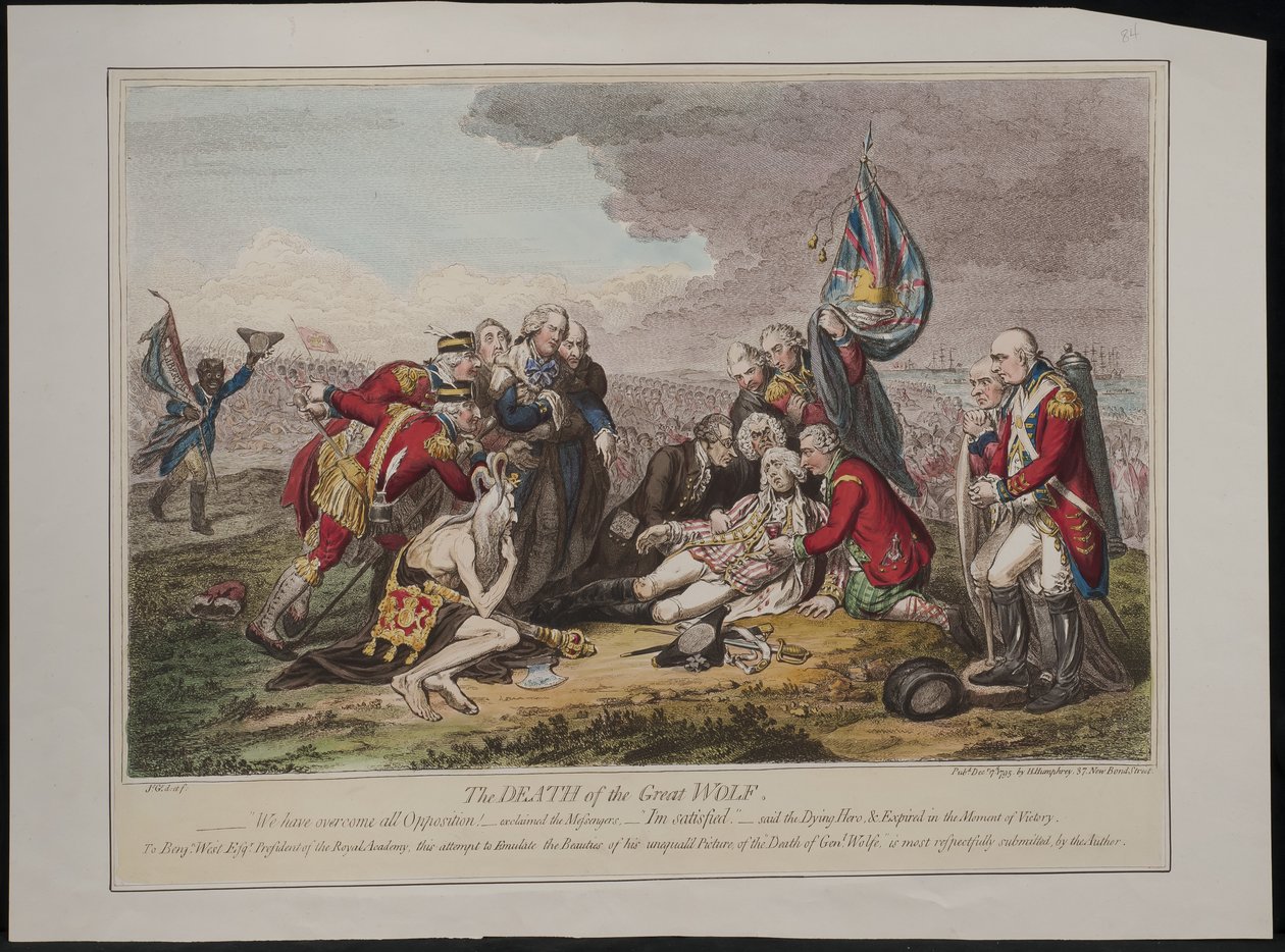 وفاة الذئب العظيم ، 1795 بواسطة جيمس جيلراي