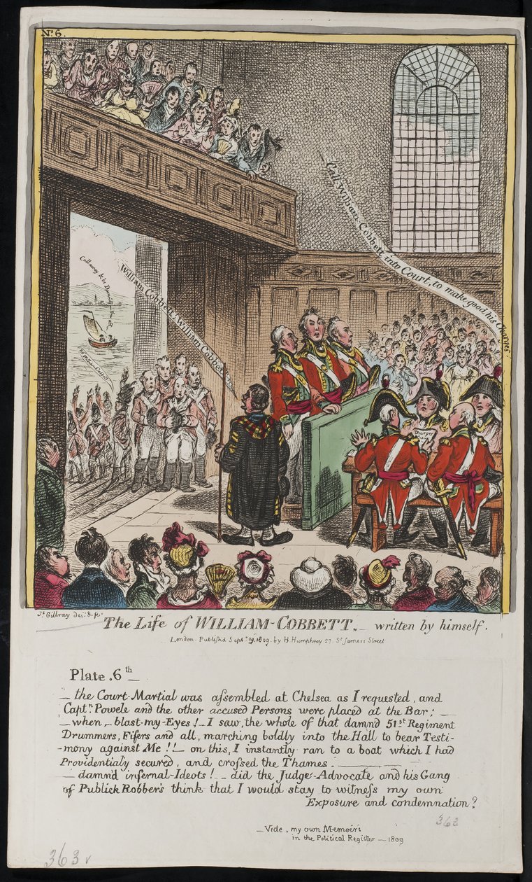 حياة وليام كوبيت ، كتبها بنفسه ، 1809 بواسطة جيمس جيلراي