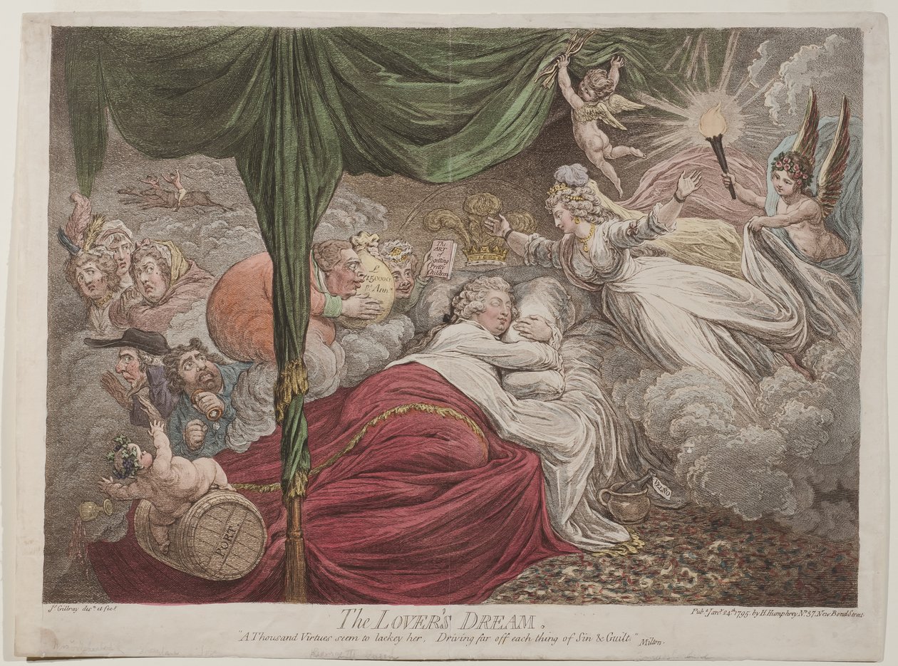 حلم العشاق ، 1795 بواسطة جيمس جيلراي