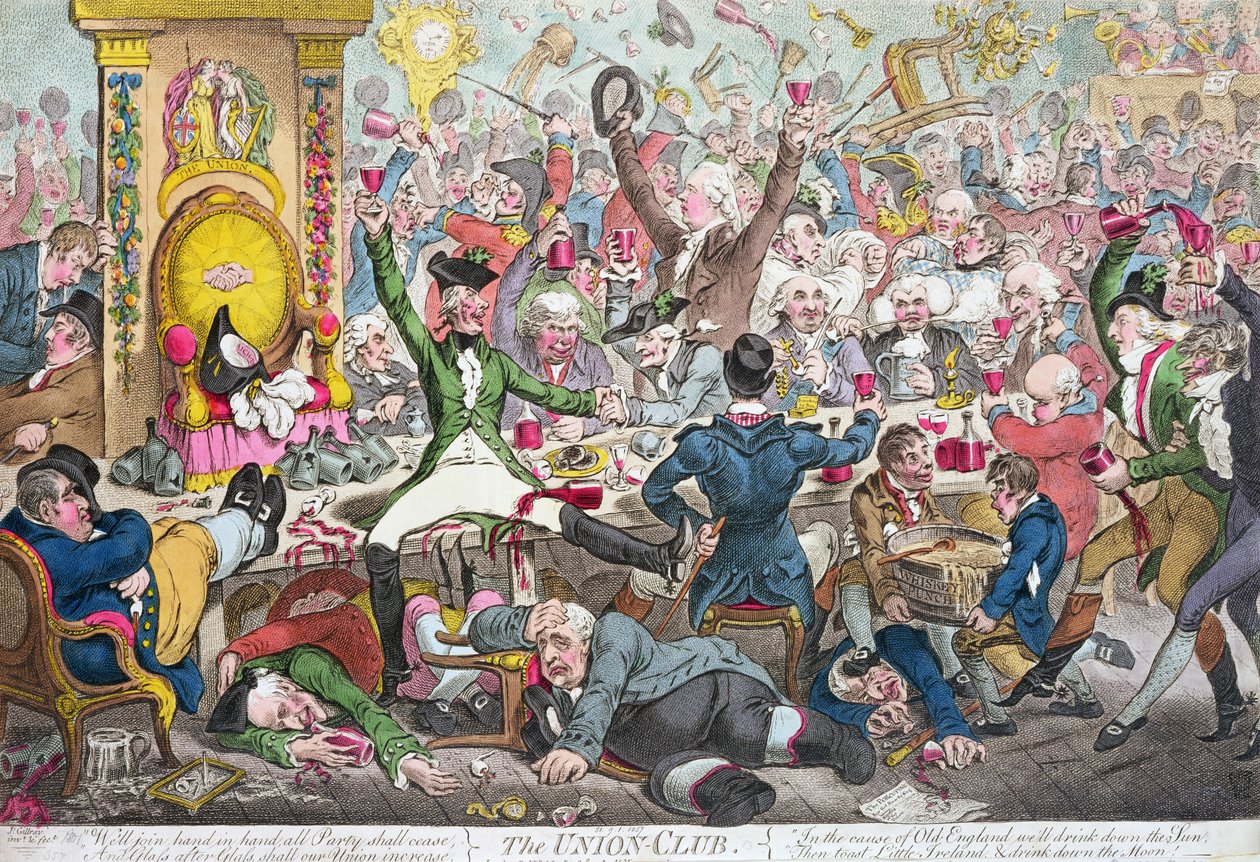 نادي الاتحاد ، 1801 (نقش الألوان) بواسطة جيمس جيلراي