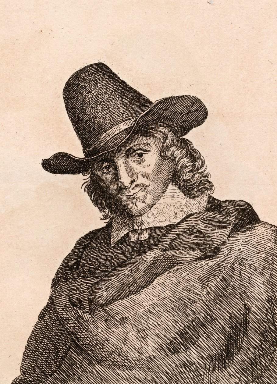 Adriaen van Ostade ، رسم توضيحي من "75 صورة لرسامين مشهورين من أصول أصلية" ، نُشر عام 1817 ، لندن بواسطة جيمس جيرتين