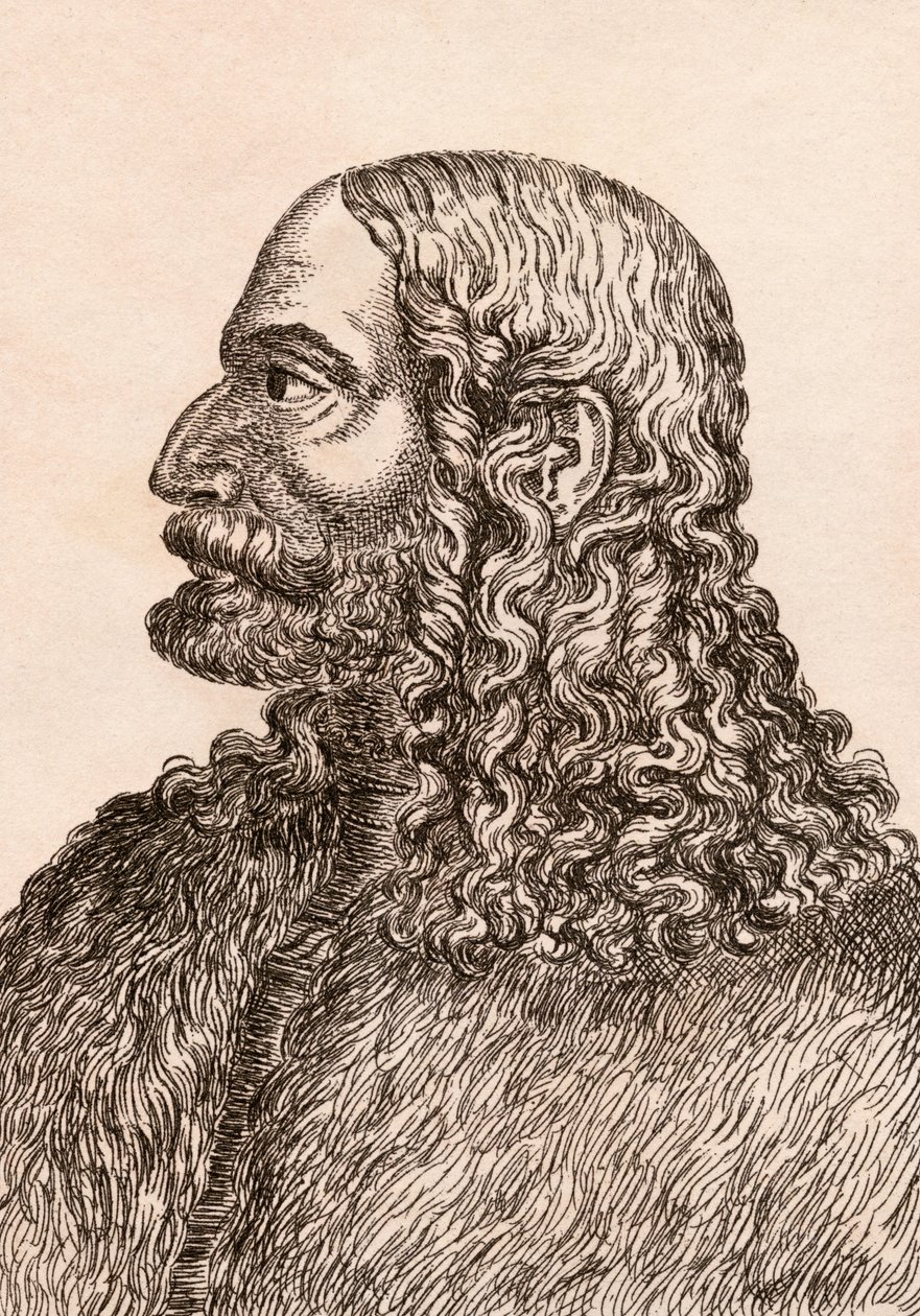 ألبريشت دورير ، رسم توضيحي من "75 صورة لرسامين مشهورين من أصول أصلية" ، نُشر عام 1817 ، لندن بواسطة جيمس جيرتين