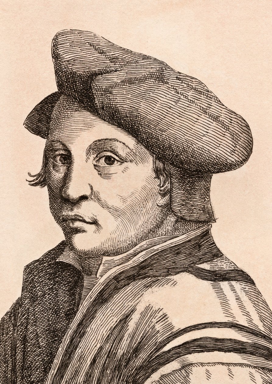 أندريا ديل سارتو ، رسم توضيحي من "75 صورة لرسامين مشهورين من أصول أصلية" ، نُشر عام 1817 ، لندن بواسطة جيمس جيرتين