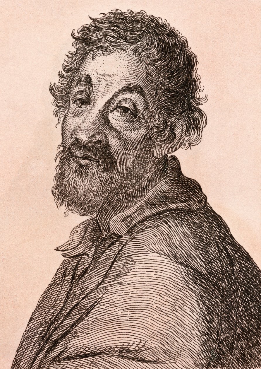 خوليو رومانو ، رسم توضيحي من "75 صورة لرسامين مشهورين من أصول أصلية" ، نُشر في لندن ، 1817 بواسطة جيمس جيرتين