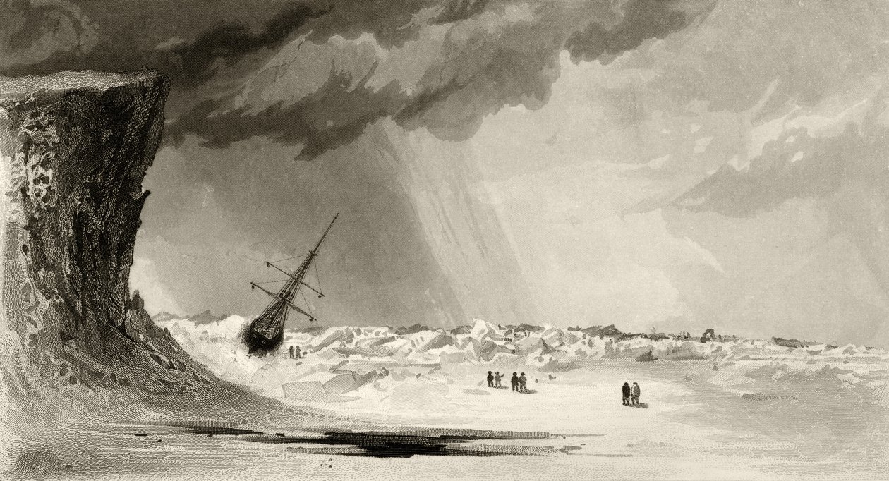 حزمة قبالة سيلفيا هيدلاند ، نقشها AW Graham ، من "استكشافات القطب الشمالي في السنوات 1853 ، 54 ، 55" ، المجلد الأول ، من قبل الدكتورة إليشا كينت كين (1820-57) نشرت فيلادلفيا ، 1856 بواسطة جيمس هاميلتون