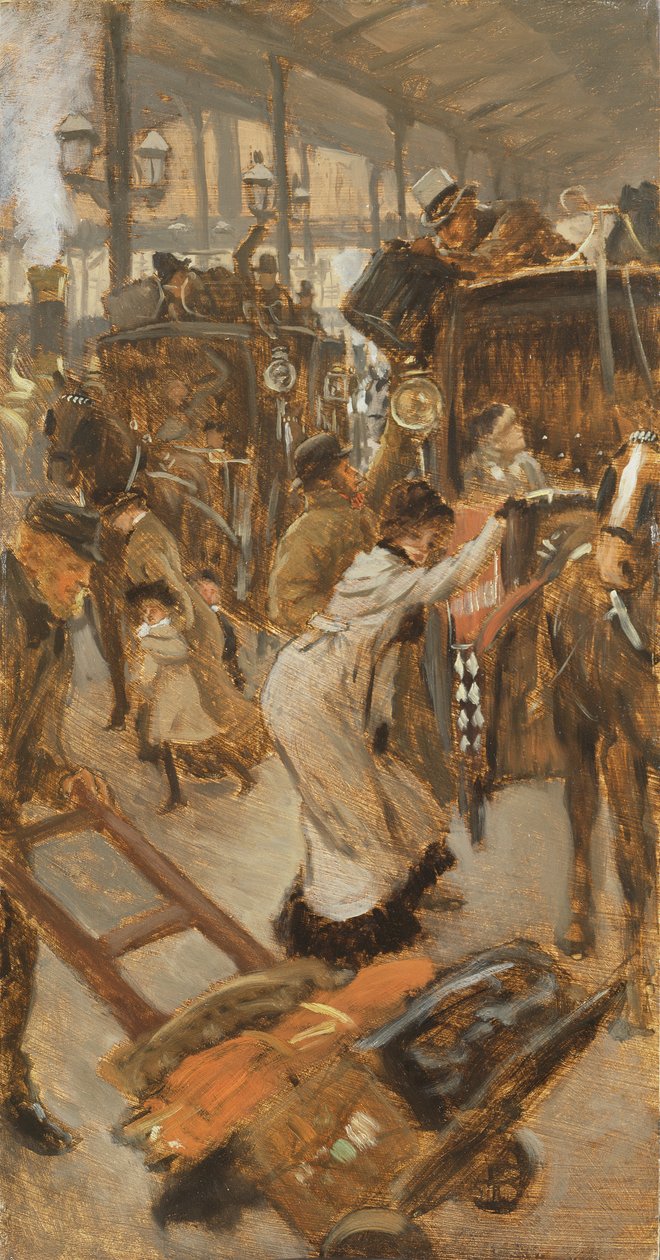 منصة المغادرة ، محطة فيكتوريا ، c.1881-82 بواسطة جيمس جاك جوزيف تيسو