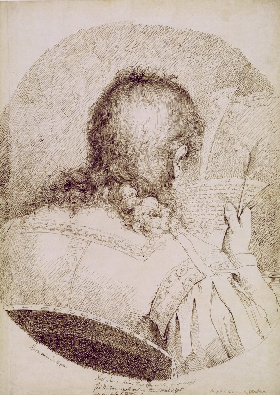 صورة شخصية ، c.1771-75 (قلم وحبر بني على ورق منسوج) بواسطة جيمس جيفريز