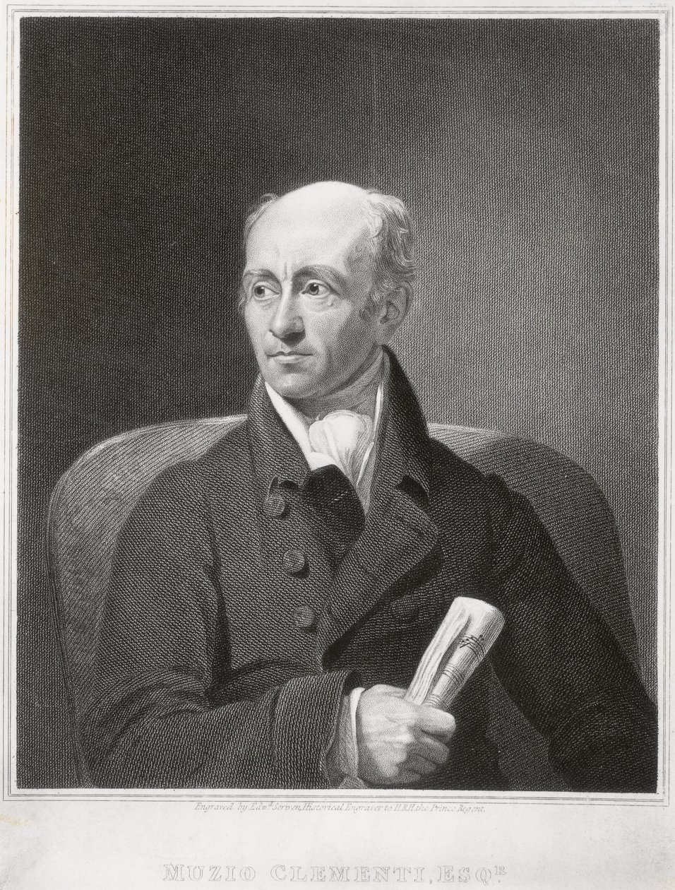 موزيو كليمنتي (1752-1832) ، عازف البيانو والملحن الإيطالي ، نقشه إدوارد سكريفن (1775-1841) بواسطة جيمس لونسديل