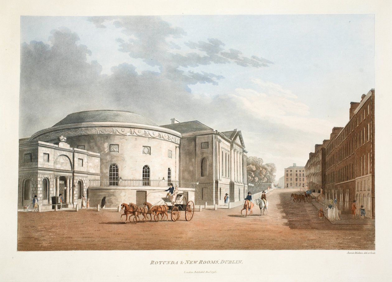 Rotunda und New Rooms ، دبلن ، 1795 (نقش يدوي) بواسطة جيمس مالتون