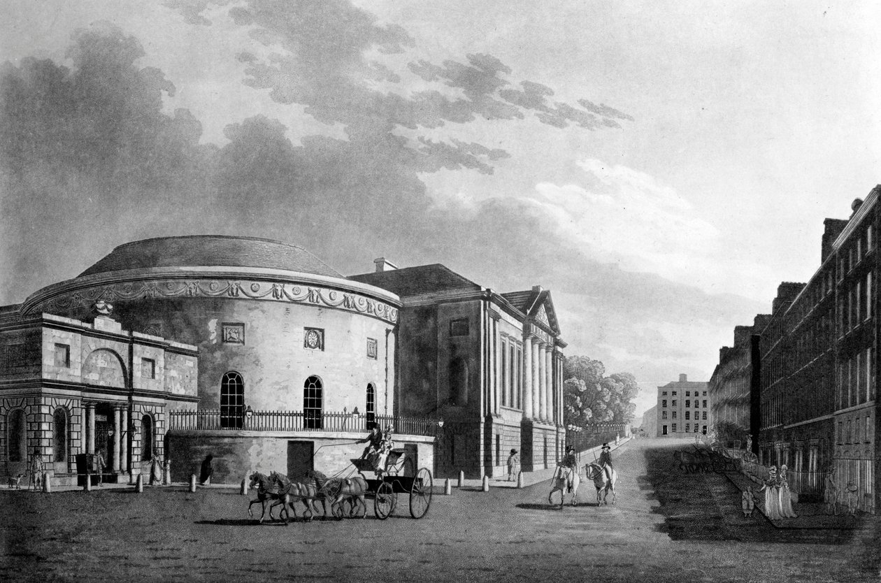 Rotunda und New Rooms ، دبلن ، 1795 (نقش يدوي) بواسطة جيمس مالتون