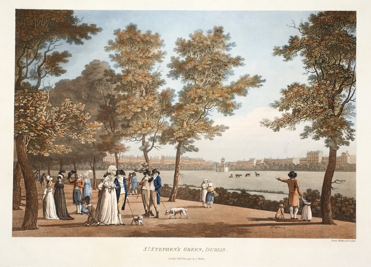 سانت ستيفنز جرين ، دبلن ، 1796 (نقش يدوي) بواسطة جيمس مالتون