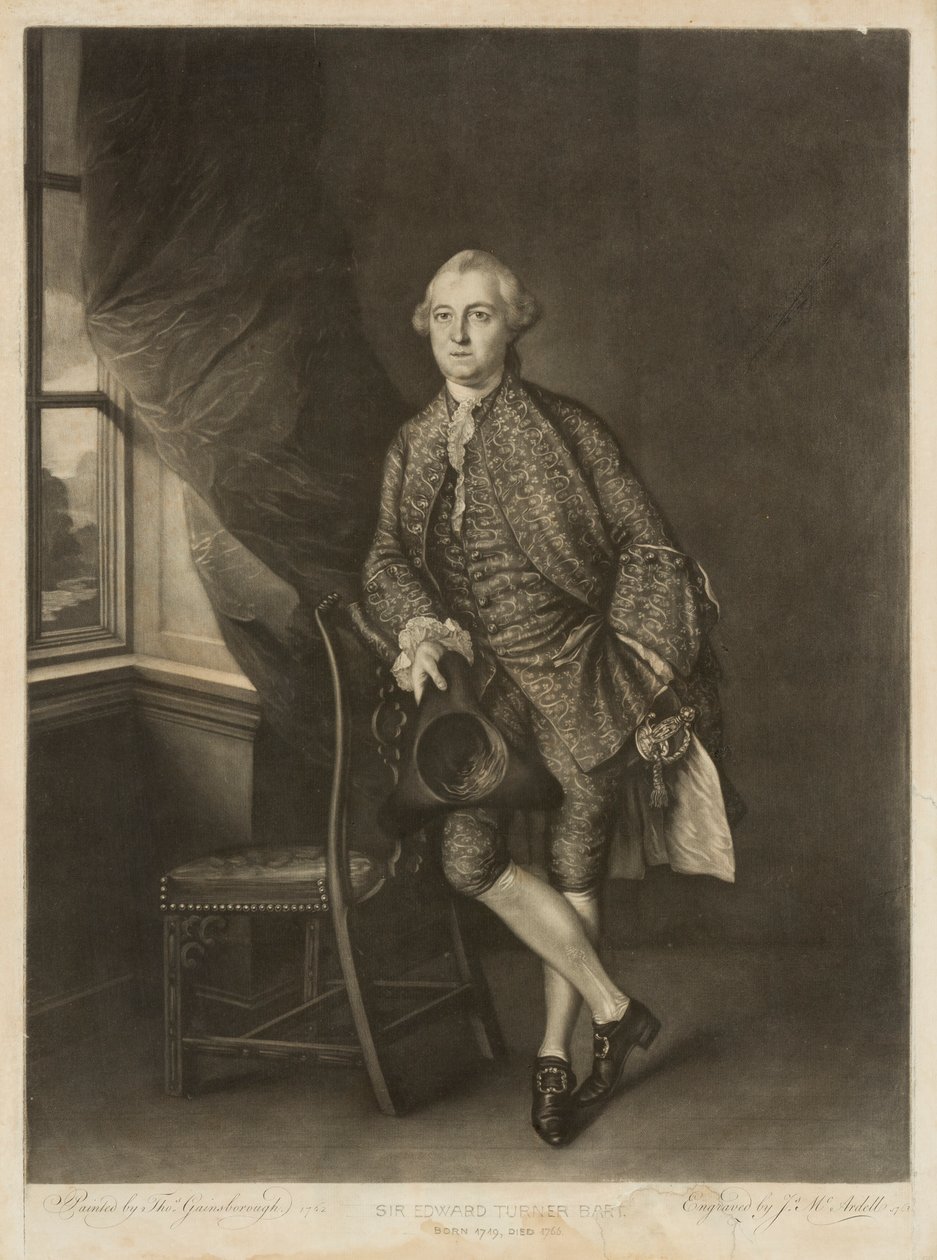 صورة السير إدوارد تورنر ، c.1762-63 (mezzotint) بواسطة جيمس مكارديل