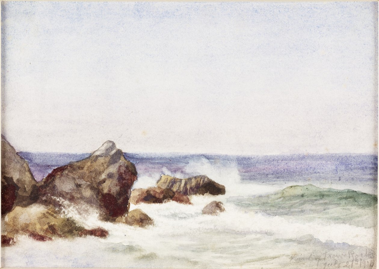 Trow Rocks (ألوان مائية ، ألوان الجسم ، الخدش على الورق) بواسطة جيمس ميللر براون