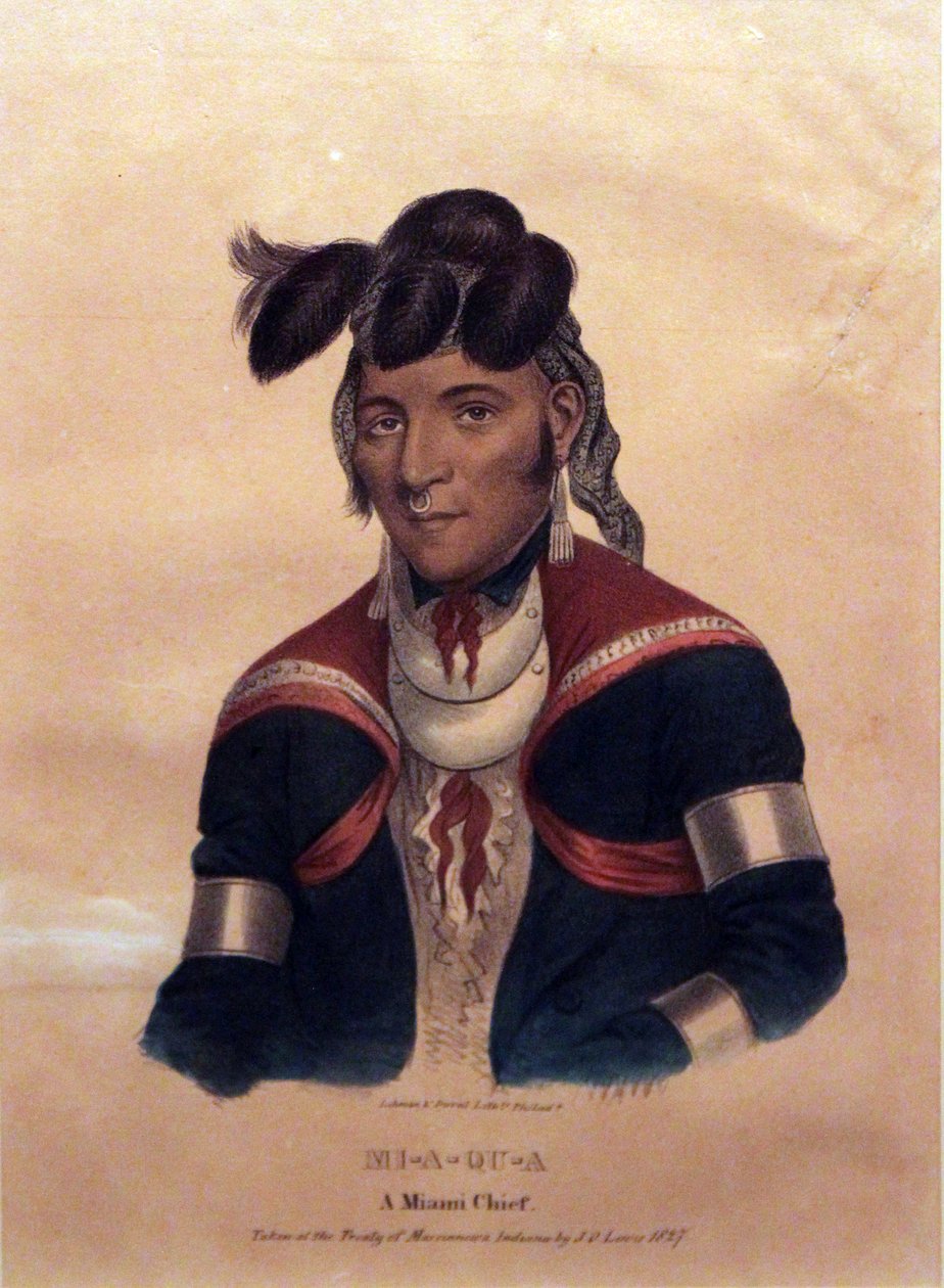 Mi-A-Qu-A ، Miami Chief ، 1827 بواسطة جيمس أوتو لويس