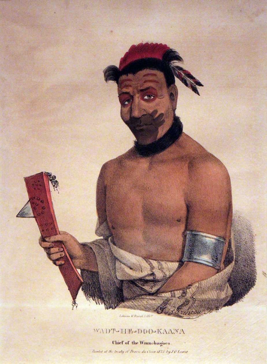 Wadt-He-Doo-Kaana ، رئيس Winnebago ، 1825 بواسطة جيمس أوتو لويس