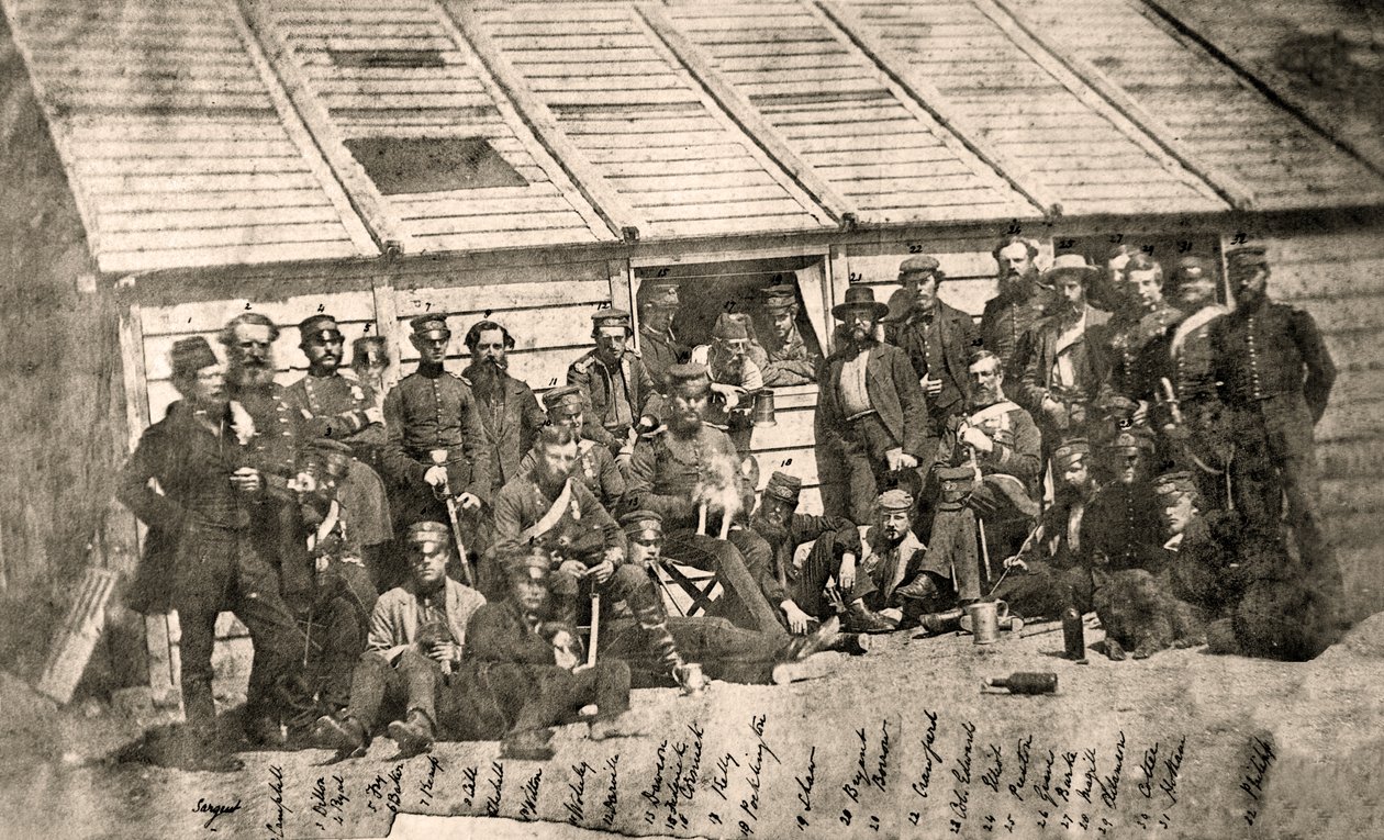 معسكر الفوج الملكي الأيرلندي الثامن عشر ، سيباستوبول ، مايو 1856 بواسطة جيمس روبرتسون
