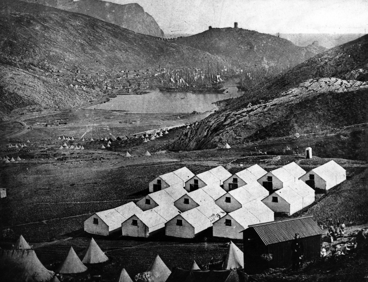 معسكر الجيش البريطاني في بالاكلافا ، 1855 بواسطة جيمس روبرتسون