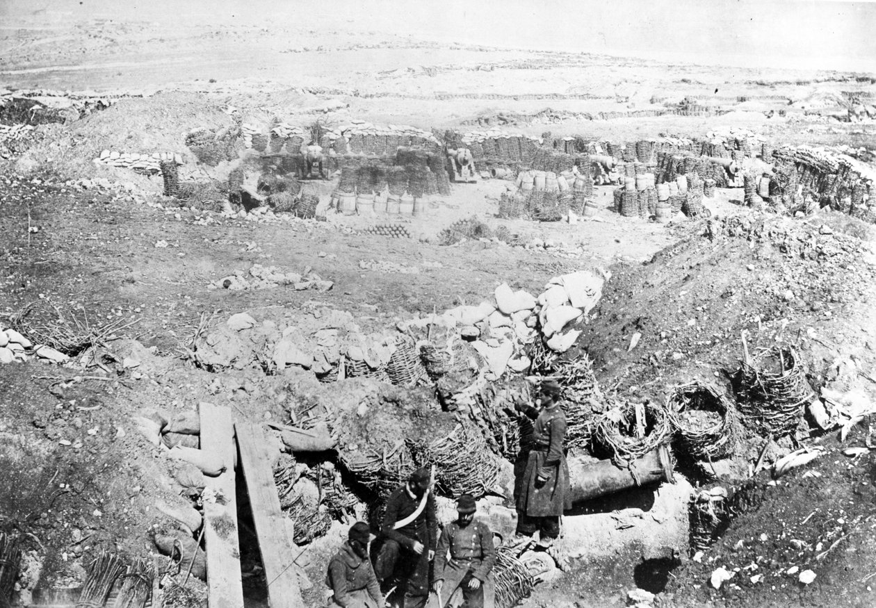 هجوم فرنسي بالقرب من Mamelon Vert ، 1855 بواسطة جيمس روبرتسون