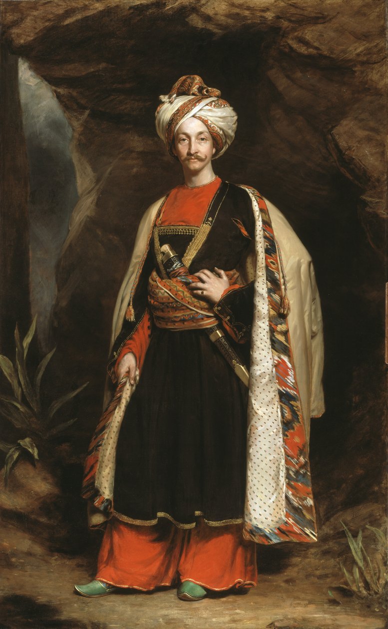الكابتن كولين ماكنزي في ثوبه الأفغاني ، c.1842 بواسطة جيمس سانت