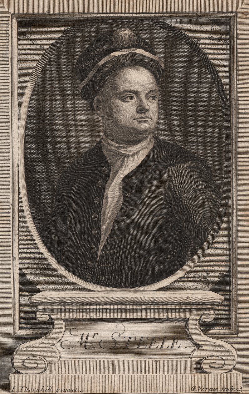 ريتشارد ستيل ، منقوش بواسطة جورج فيرتو (1683-1756) ، ص 1714 بواسطة جيمس ثورنهيل