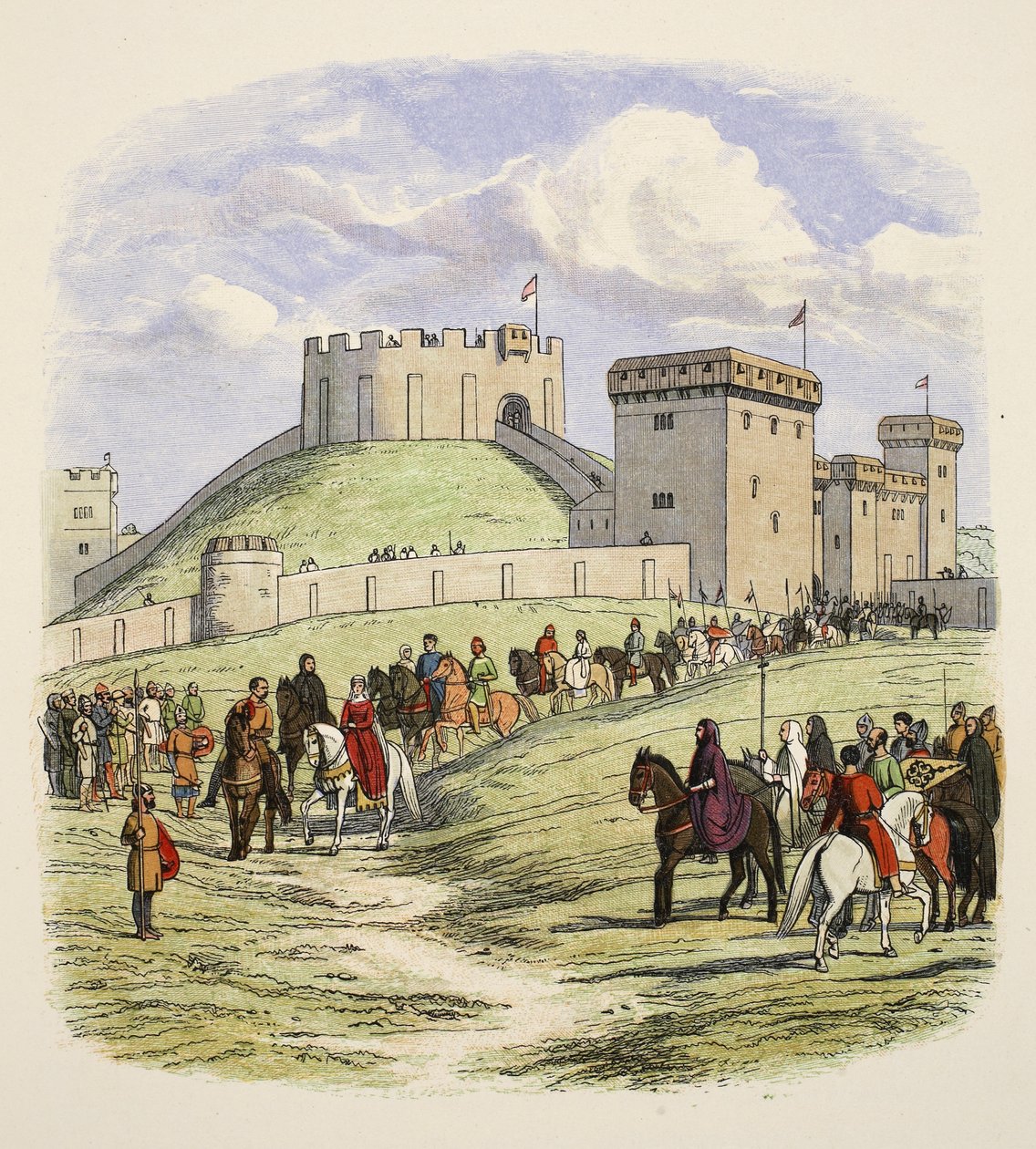 يسمح ماتيلدا بالتقاعد من أروندل ، من A Chronicle of England BC 55 to 1485 AD ، حانة. لندن ، 1863 بواسطة جيمس ويليام إدموند دويل