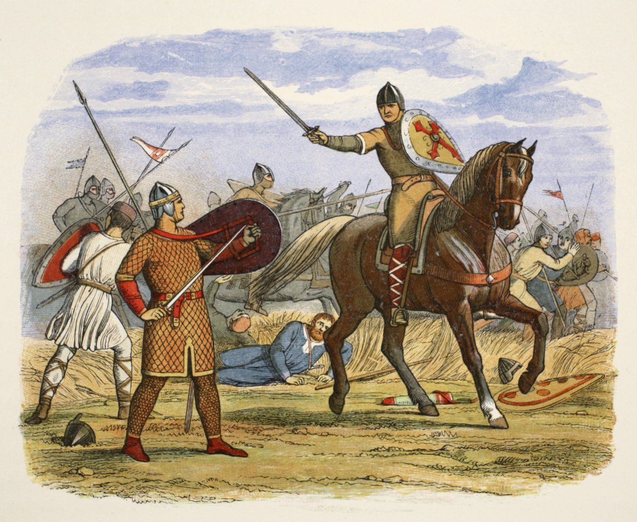 أخذ روبرت سجينًا من قبل الكاتب بودري ، من تاريخ إنجلترا قبل الميلاد 55 إلى 1485 م ، حانة. لندن ، 1863 بواسطة جيمس ويليام إدموند دويل