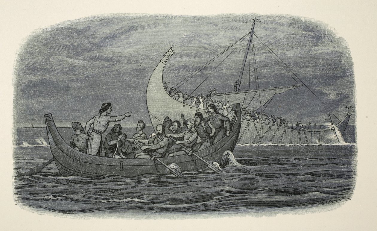 حطام السفينة البيضاء ، من تاريخ إنجلترا قبل الميلاد 55 إلى 1485 م ، حانة. لندن ، 1863 بواسطة جيمس ويليام إدموند دويل
