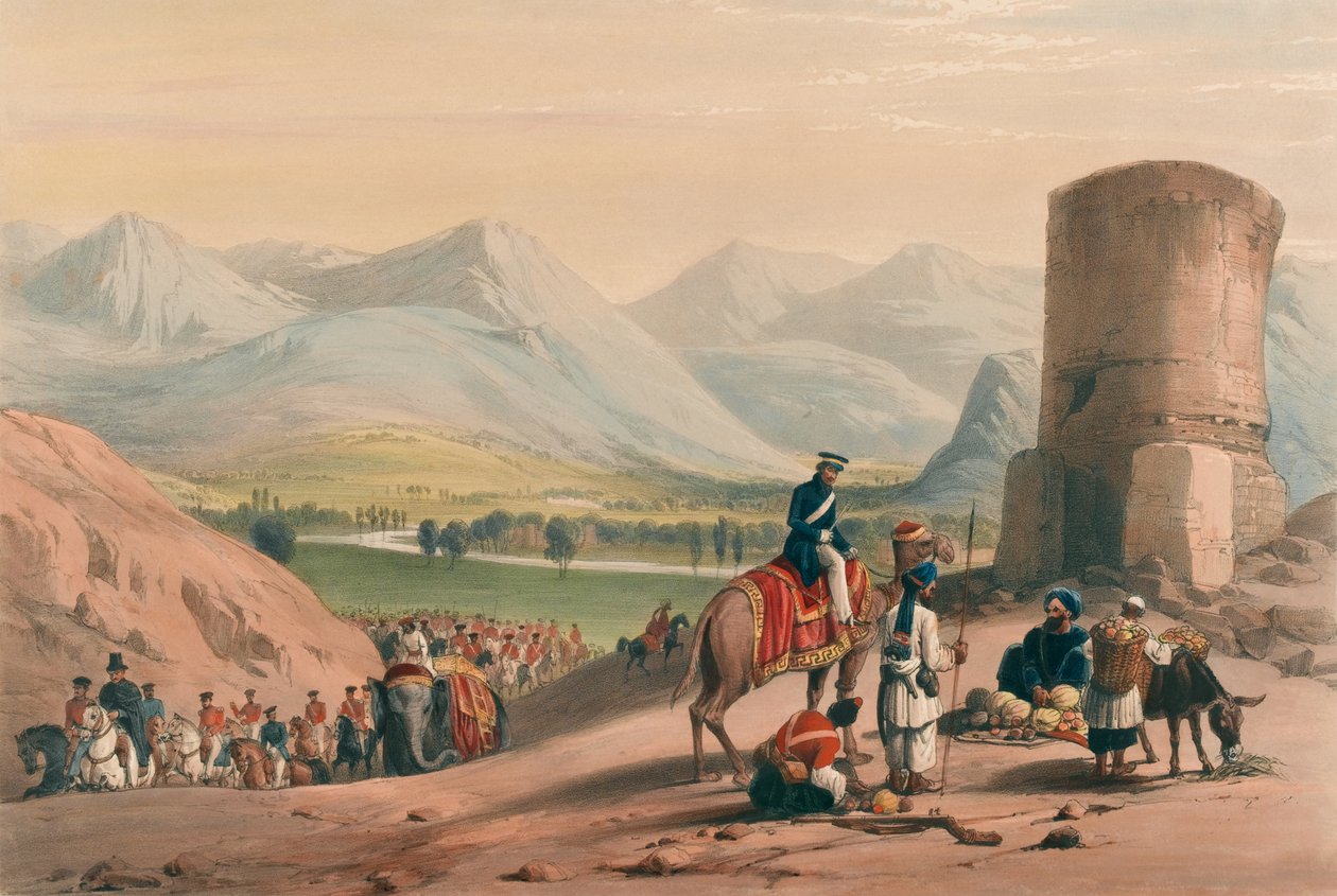 وادي الميدان ، حوالي عام 1839 (طباعة حجرية ، ملون) بواسطة جيمس (بعد) أتكينسون