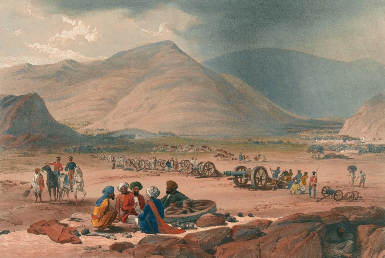 "قرية أورغوندي" ، حوالي عام 1839 (طباعة حجرية ، ملون) بواسطة جيمس (بعد) أتكينسون