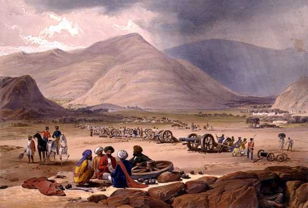 قرية أورغوندي من "اسكتشات في أفغونستان" ، نقشها تشارلز هاغي (1810-188) ولويس هاغي (1806-1885) نشره هنري جريفز بواسطة جيمس (بعد) أتكينسون