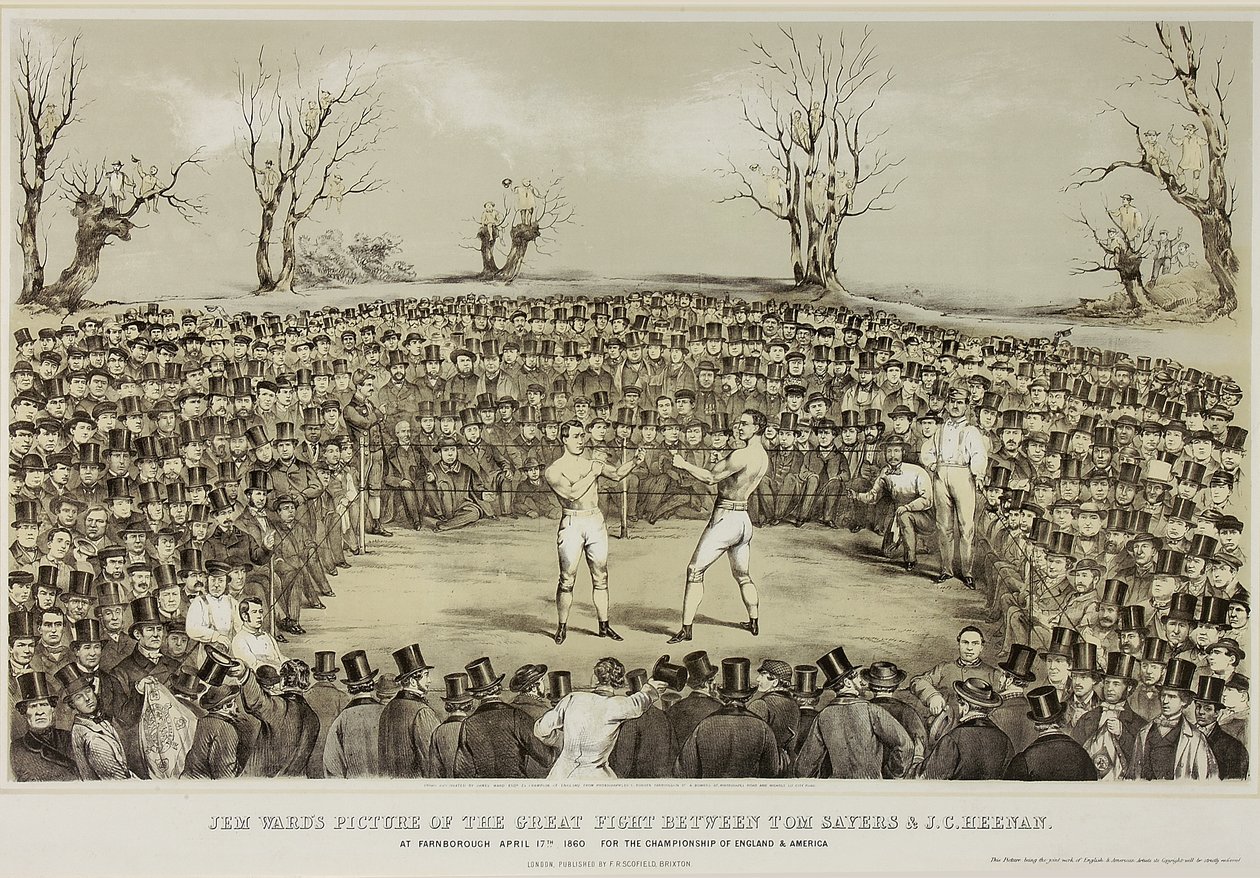 The Great Fight Between Tom Sayers and J.C. Heenen at Farnborough بواسطة جيمس (بعد) وارد
