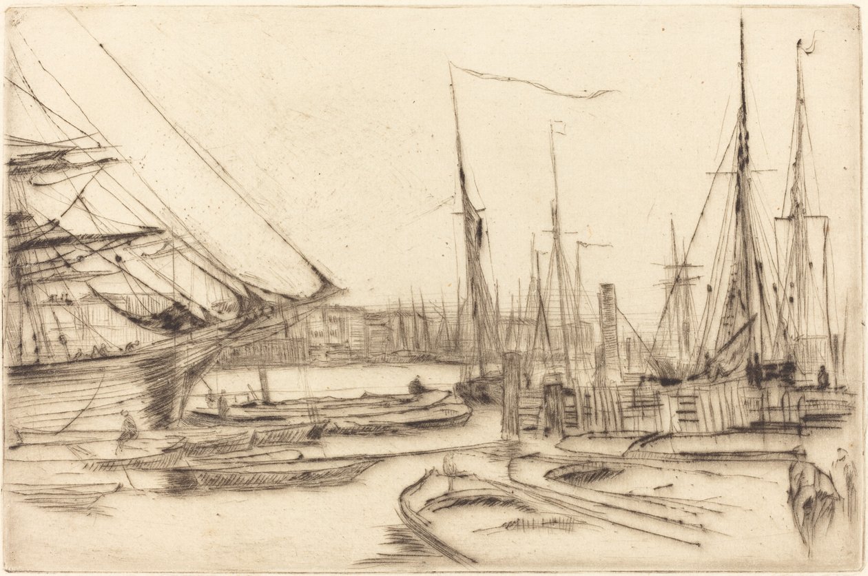 رسم تخطيطي من Billingsgate ، 1878. بواسطة جيمس أبوت ماكنيل ويسلر