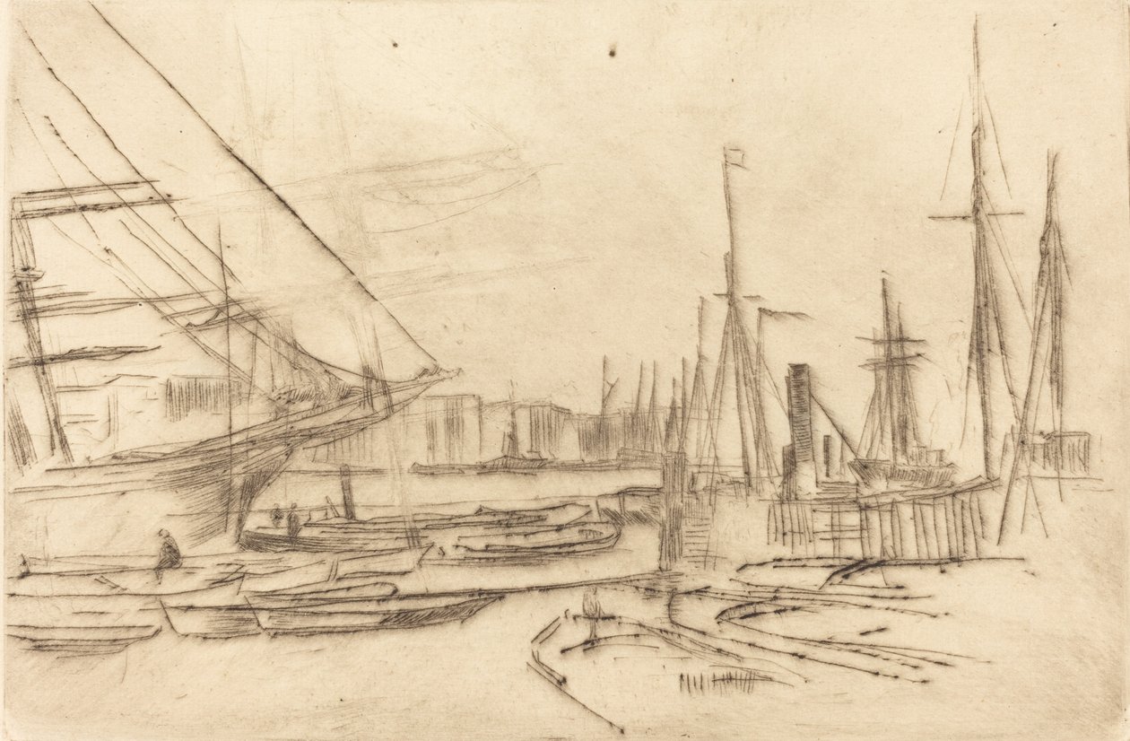 رسم تخطيطي من Billingsgate ، 1878. بواسطة جيمس أبوت ماكنيل ويسلر