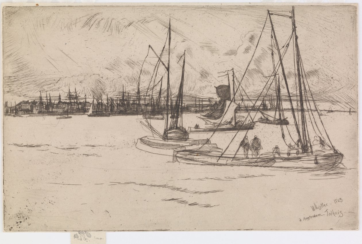 أمستردام ، من Tolhuis ، 1863. بواسطة جيمس أبوت ماكنيل ويسلر