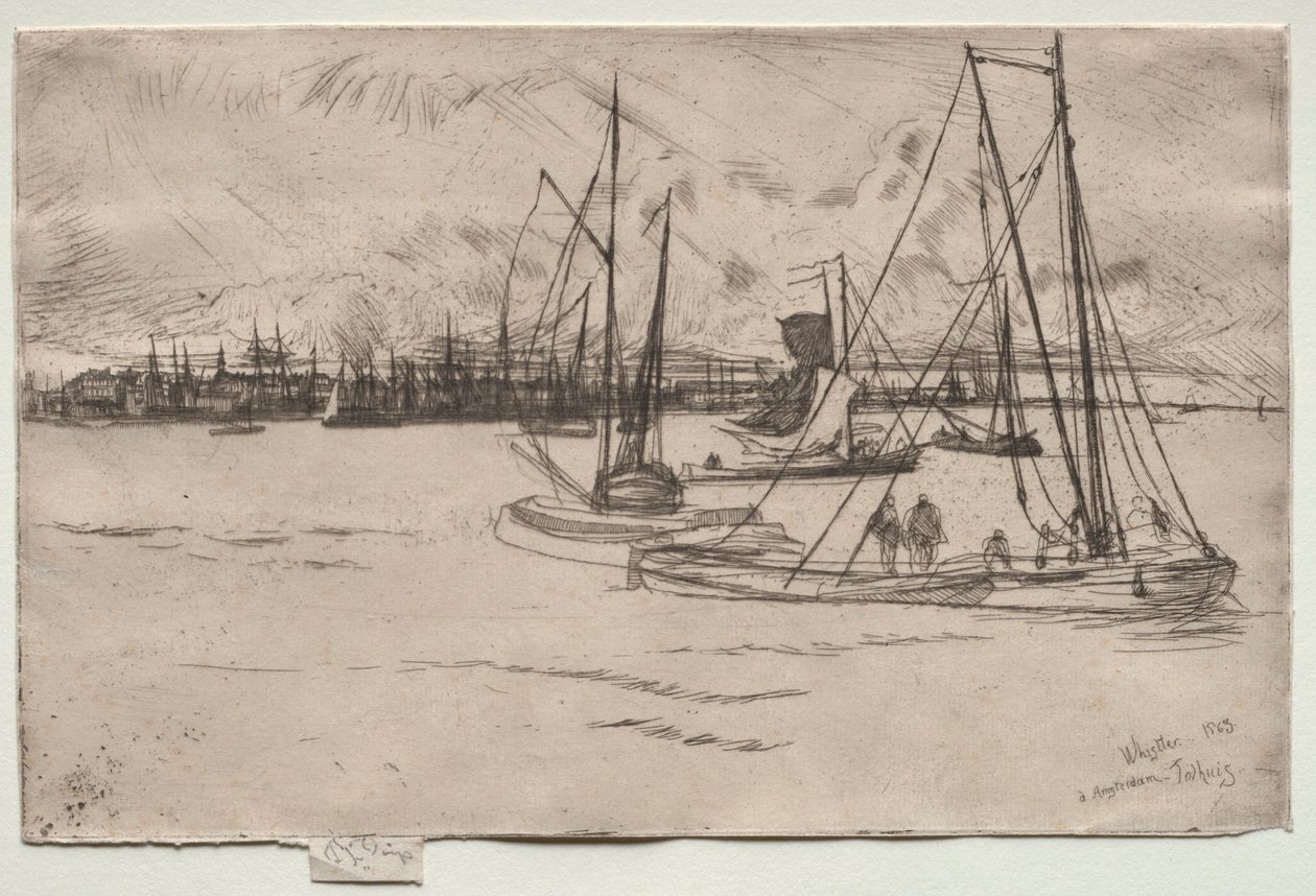 أمستردام من Tolhuis ، 1863. بواسطة جيمس أبوت ماكنيل ويسلر