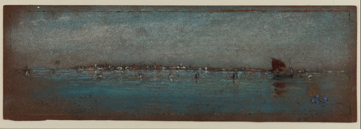 الأزرق والفضي - الجزر ، البندقية ، 1879-1880 (باستيل على ورق بني) بواسطة جيمس أبوت ماكنيل ويسلر