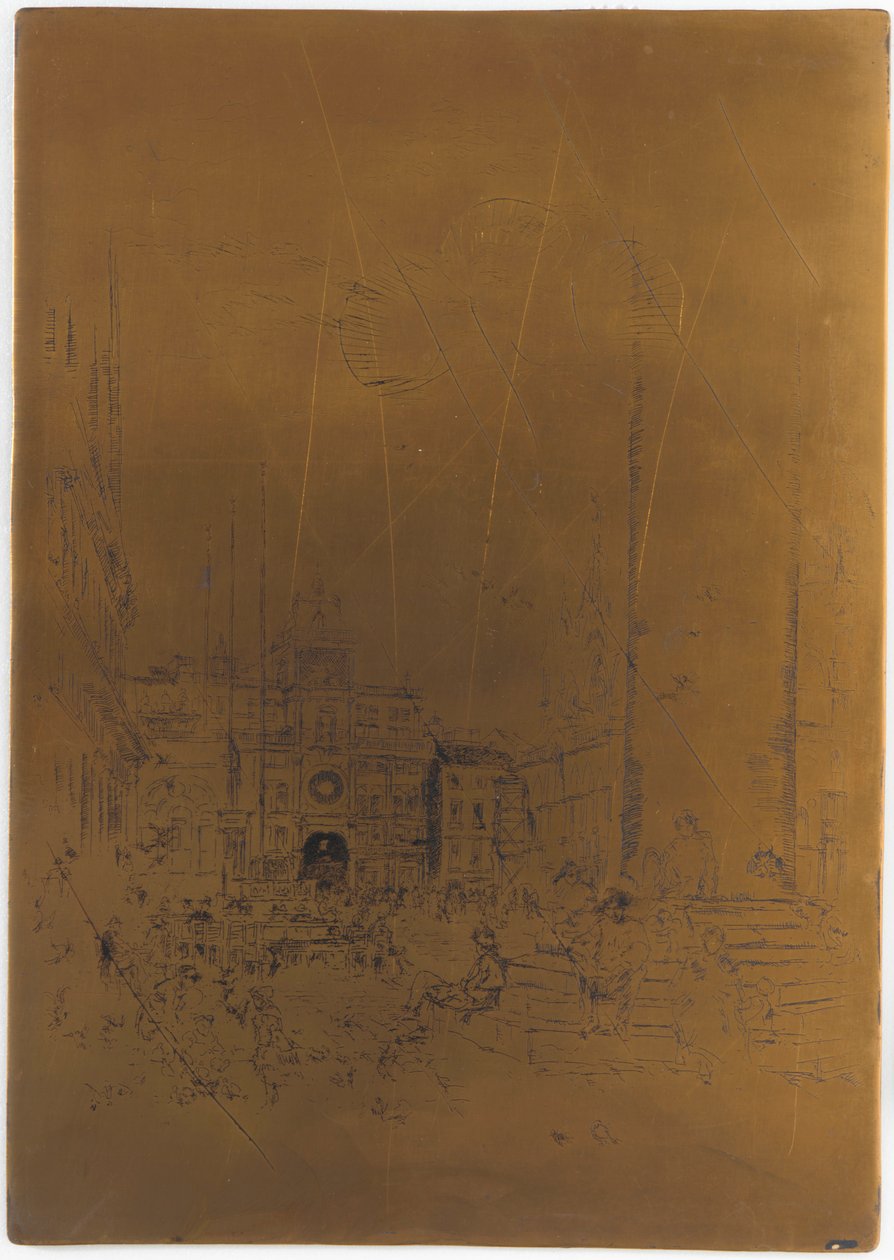 لوحة طباعة ملغاة لـ Piazzetta ، 1879-1880. بواسطة جيمس أبوت ماكنيل ويسلر