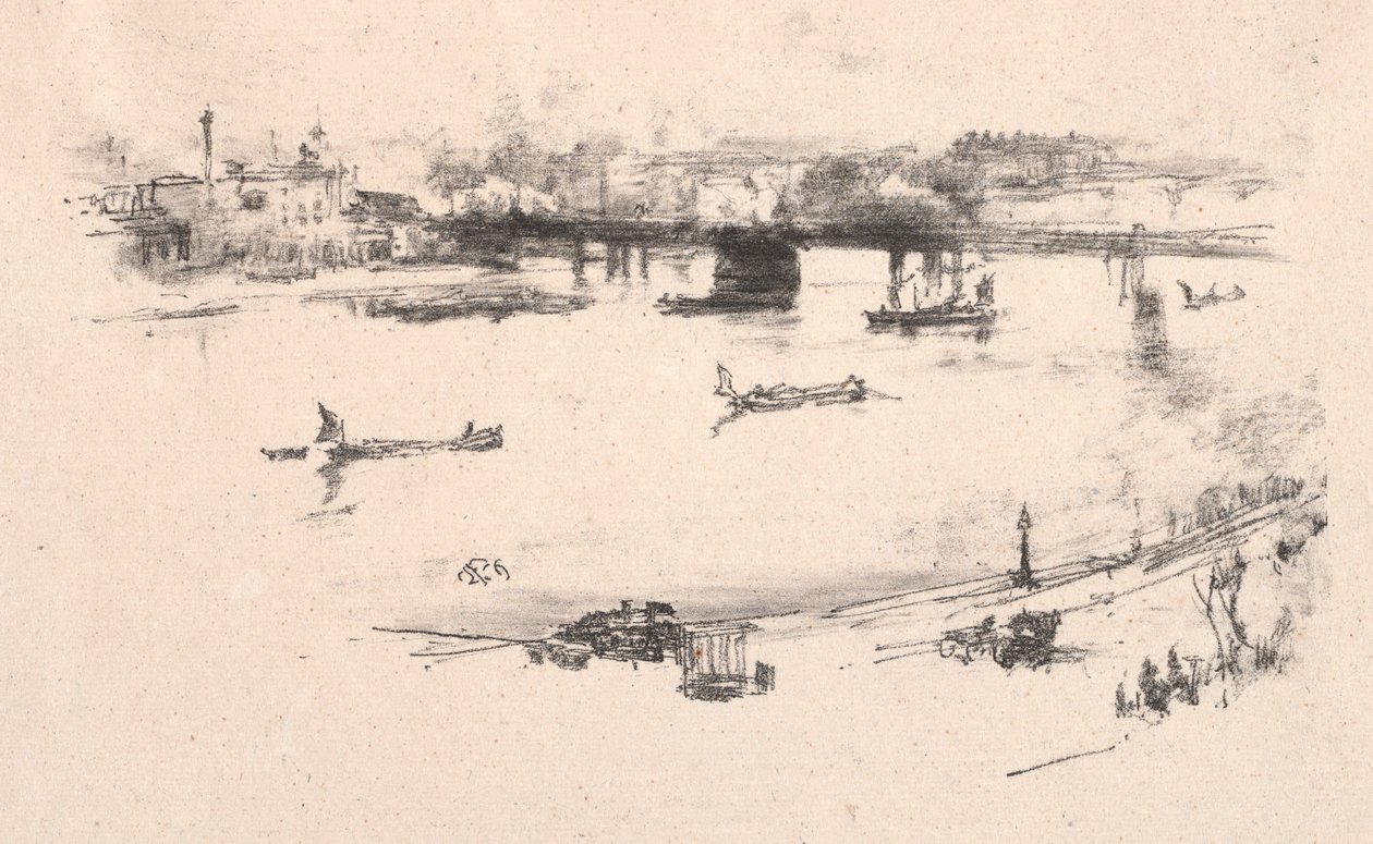 جسر سكك حديد تشارينج كروس ، 1896. بواسطة جيمس أبوت ماكنيل ويسلر