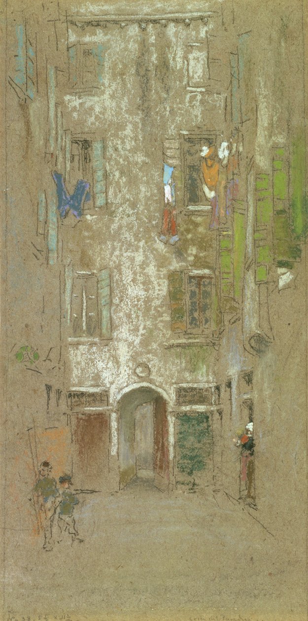 Corte del Paradiso ، 1880 (الطباشير والباستيل على ورق رمادي) بواسطة جيمس أبوت ماكنيل ويسلر