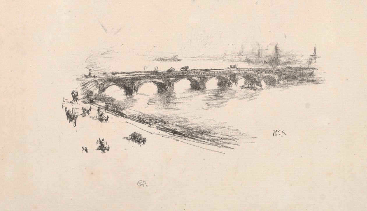 مساء ، جسر واترلو الصغير ، 1896. بواسطة جيمس أبوت ماكنيل ويسلر