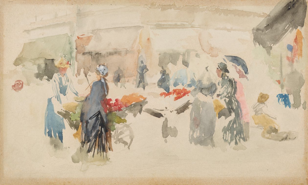 سوق الزهور: دييب ، 1885. بواسطة جيمس أبوت ماكنيل ويسلر