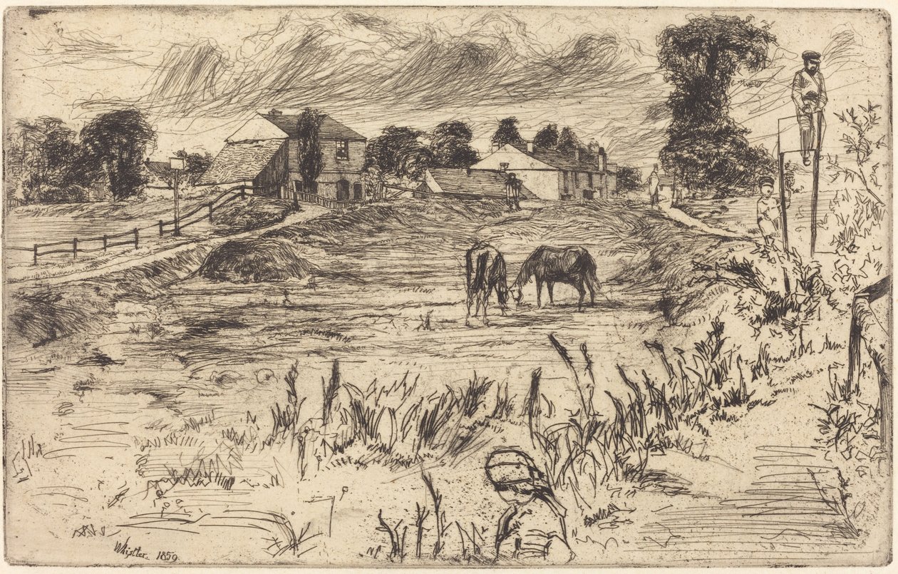 منظر طبيعي مع الحصان ، 1859. بواسطة جيمس أبوت ماكنيل ويسلر