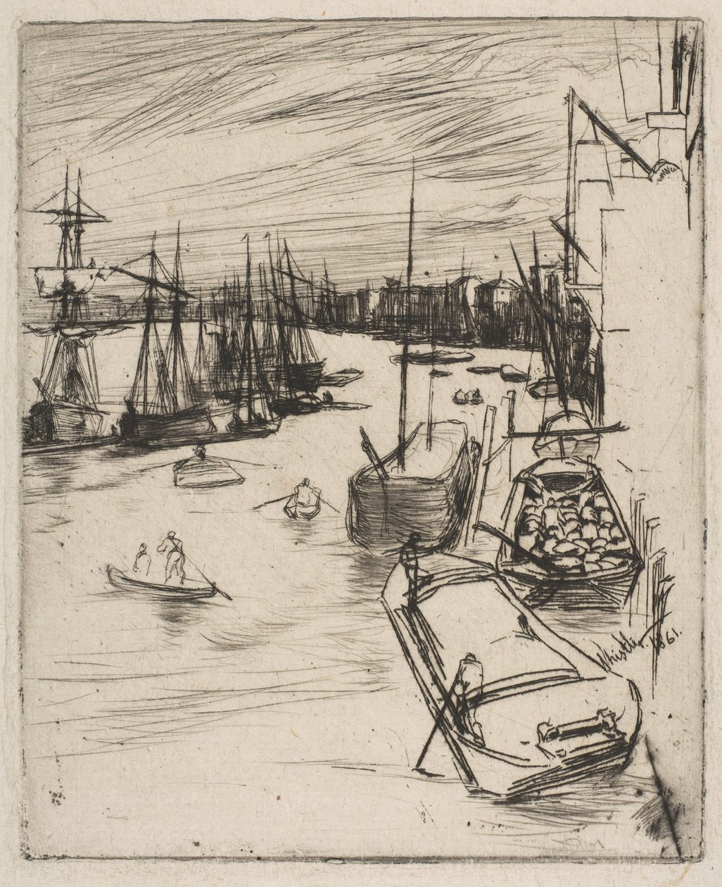 Little Wapping The Little Rotherhithe ، 1861. بواسطة جيمس أبوت ماكنيل ويسلر