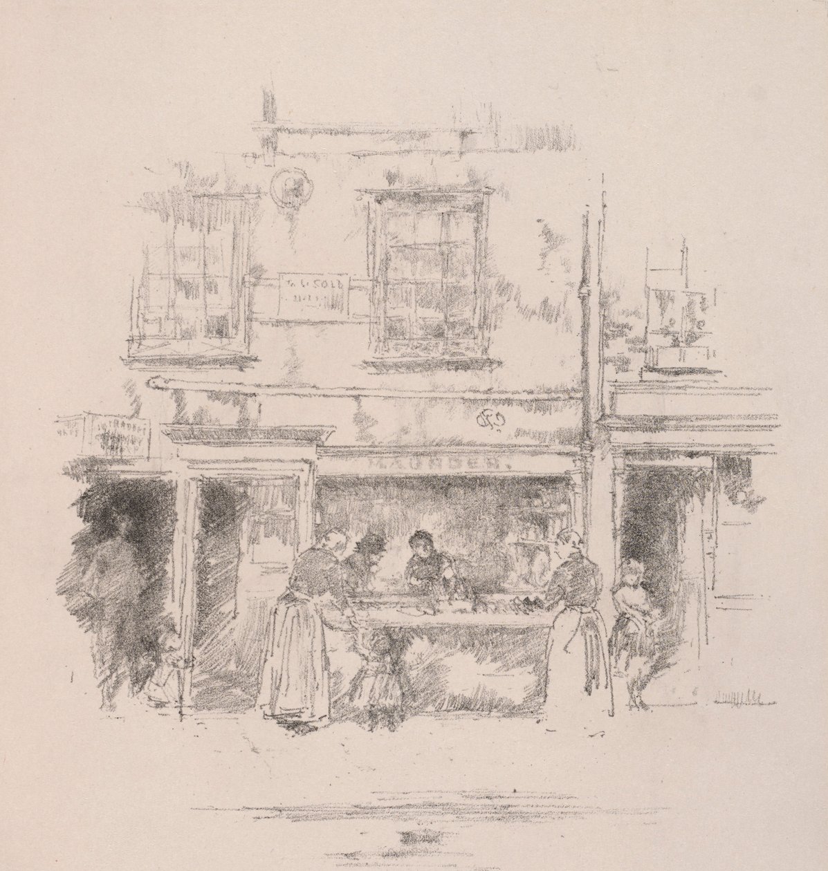 Maunders Fish Shop ، تشيلسي ، 1890. بواسطة جيمس أبوت ماكنيل ويسلر