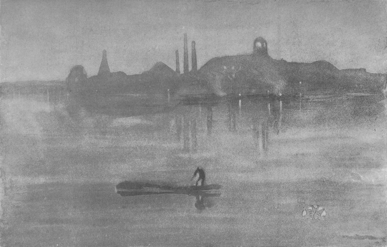 الموسيقى الليلية: التايمز في باترسي ، 1878 ، 1904 بواسطة جيمس أبوت ماكنيل ويسلر