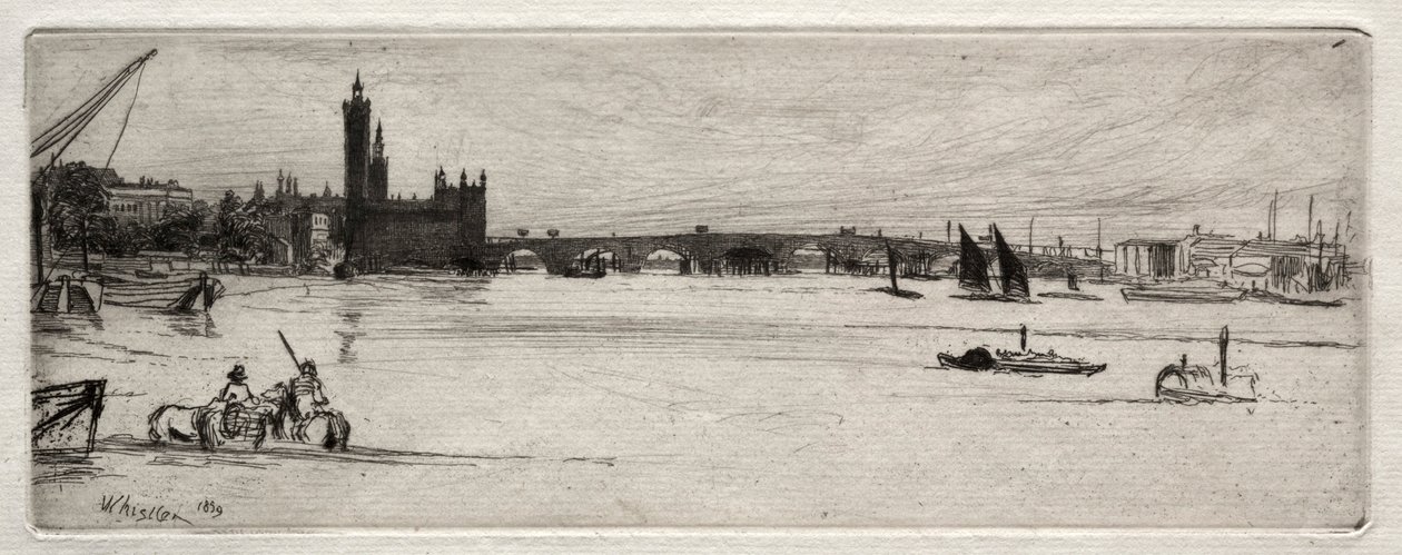 جسر وستمنستر القديم ، 1871. بواسطة جيمس أبوت ماكنيل ويسلر